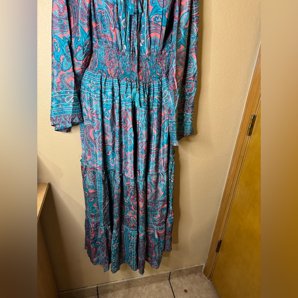 ❤️‍🔥HOT DEAL❤️‍🔥 Bohemian Paisley Print Long Sleeve Dress - Picture 6 of 13